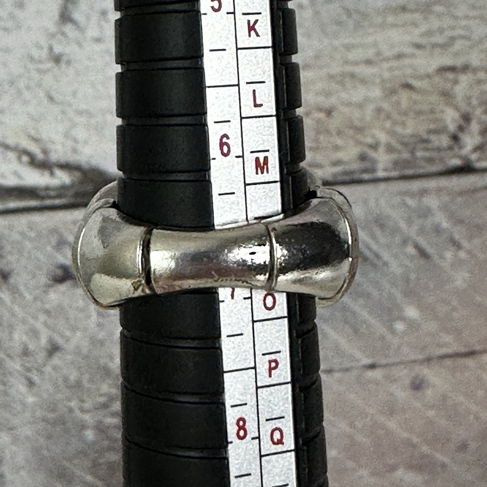 Silver‎ Tone Braided Rope Knot Ring, Size 7 Stretchy Costume Vintage Jewelry - Picture 8 of 14